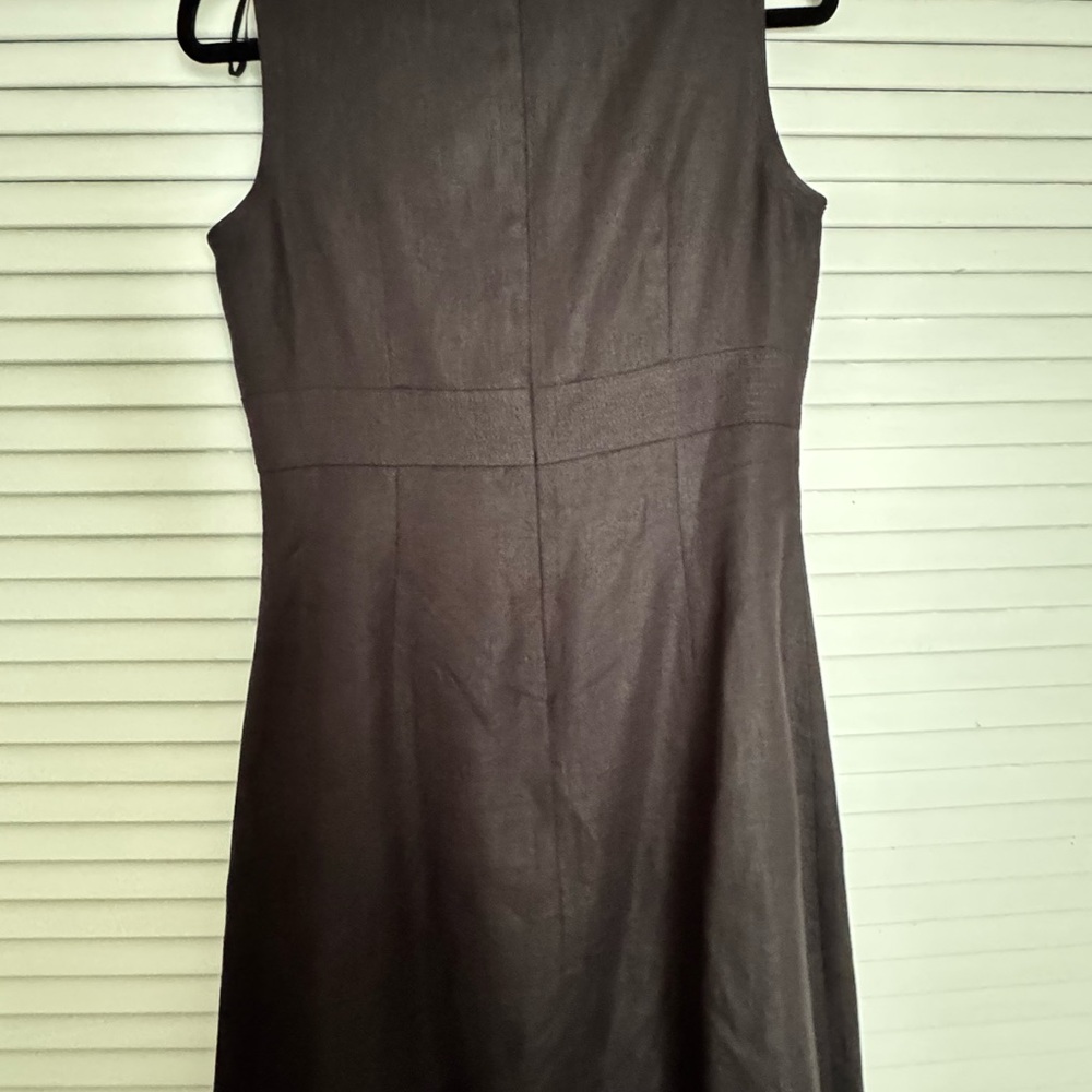 Talbots Classic Black Linen Sleeveless Midi Dress